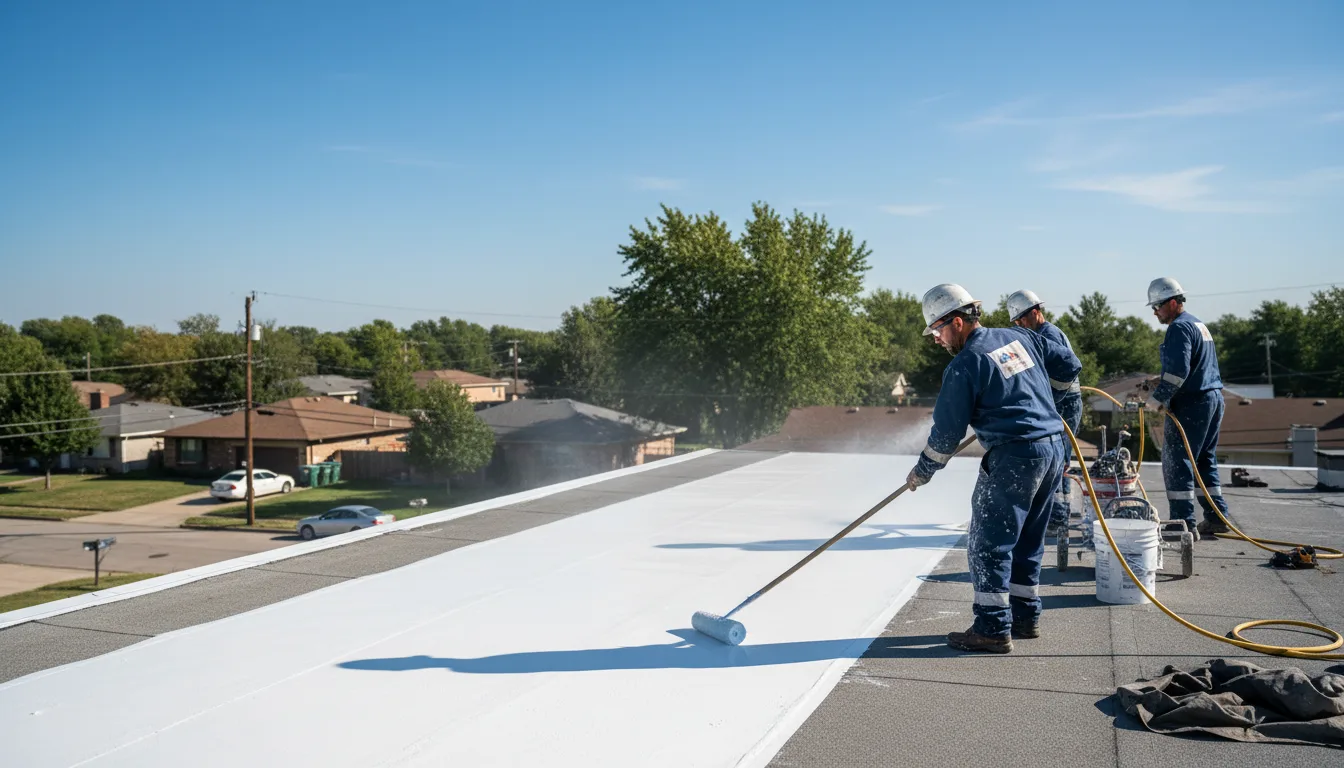 Commercial roof coating in Shiner, TX near me